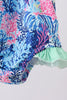 Blue marine creature print swimsuit