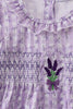 Lavender floral smocked ruffle bloomer set