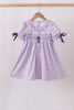 Lavender floral smocked ruffle dress