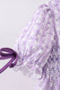 Lavender floral smocked ruffle shorts set