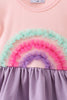 Purple lace rainbow ruffle bubble