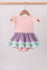 Purple lace rainbow ruffle bubble