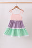 Purple lace rainbow tiered dress