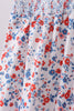 Blue floral smocked dress