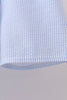 Blue crab embroidery stripe shorts swimsuit
