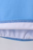 Blue crab embroidery stripe shorts swimsuit