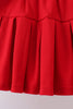 White bow sequin skort set