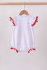 White bow sequin skort set