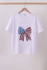 White bow sequin mom&me top