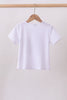 White bow sequin mom&me top