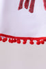 White bow sequin bloomer set