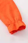 Orange witch applique dress suit