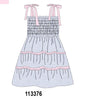 Blue Stripe Smocked Mom Dress
