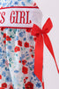 Red floral MAMA's Girl embroidery bubble