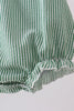 Green Watermelon Stripe Smocked Embroidered Seersucker Bubble