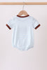 Blue Sports Ball Stripe Applique Bubble