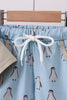 Penguin print shorts set
