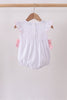 White Bow Smocked Jacquard Bubble