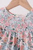 Pink Floral Smocked dress