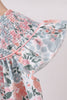 Pink Floral Smocked dress