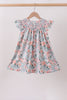 Pink Floral Smocked dress