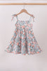Pink Floral tiered Dress