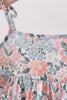 Pink Floral tiered Dress