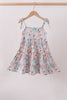 Pink Floral tiered Dress