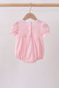 Pink Gingham Animal Embroidered Bubble