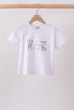 White Animal Embroidered Top