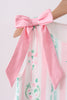 Pink floral print bow dress