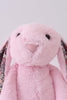 Pink floral plush bunny