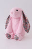 Pink floral plush bunny