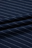 Blue Stripe Contrast Trim Plus Size Ribbed T Shirt