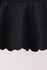 Black Scalloped Yoga Skorts Set