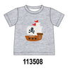 Gray Ship Applique Top