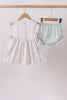 Bow Floral Applique Bloomer Set