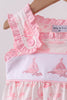 Pink Sailboat Embroidered Bloomer Set