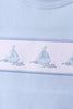 Blue Sailboat Embroidered Set
