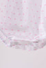 Pink Bow Smocked Swiss Dot Bubble