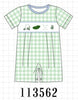 Green Golf Embroidered Romper