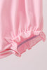 Pink Hydrangea Bow Smocked Bubble