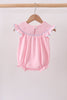 Pink Hydrangea Bow Smocked Bubble