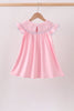 Pink Hydrangea Bow Smocked Dress