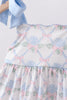 Blue Floral Ruffle Set