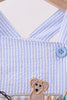 Blue Puppy Applique Seersucker Jon Jon