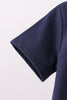 Navy Puppy Applique Seersucker Set