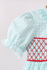 Blue Apple Smocked Bloomer Set