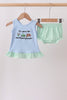 Blue Farm Embroidered Bloomer Set