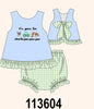 Blue Farm Embroidered Bloomer Set